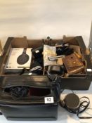 MIXED VINTAGE COLLECTION OF CAMERAS, LENSES, AND MORE. INCLUDES HALINA, BEIRETTE, KODAK, AND MORE.