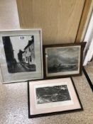 THREE LOCAL ITEMS BRIGHTON PHOTOGRAPH WITH TWO ENGRAVINGS