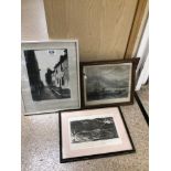 THREE LOCAL ITEMS BRIGHTON PHOTOGRAPH WITH TWO ENGRAVINGS