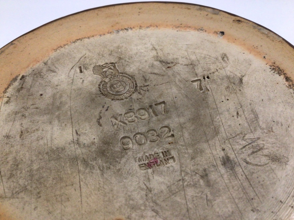 ROYAL DOULTON GLAZED STONEWARE CIRCULAR FRUIT BOWL WITH TUBE LINED FLORAL DECORATION BY MAUD BOWDEN, - Image 3 of 3