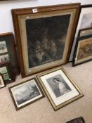 THREE FRAMED AND GLAZED ENGRAVINGS, W R BIGG, F WINTER HALTER, AND W. COLLINS, THE LARGEST 77 X