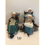 TWO ROYAL DOULTON FIGURINES ‘TWILIGHT’ HN2256 AND ‘NANNY’ HN2221.