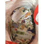 LARGE BAG OF LOOSE STAMPS