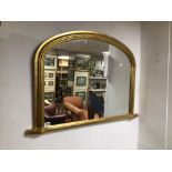 GILDED OVERMANTLE MIRROR