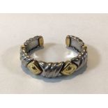 MERLIN ET DELAUNAY YELLOW AND WHITE METAL BRACELET