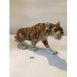 LARGE ROYAL DUX TIGER SIGNED DUX WITH PINK SEAL, 47CM