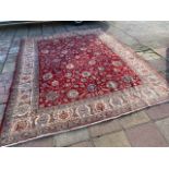 LARGE TURKISH USAK RUG, 300 X 292CM