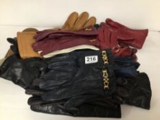 MIXED LEATHER GLOVES, LAIMBOCK, ISOTONER, DENTS AND MORE