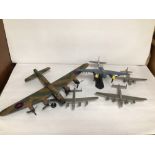 FIVE DIE CAST METAL AEROPLANES. INCLUDING CORGI AND AIR SIGNATURE. SOME A/F.