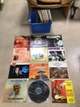 EXTENSIVE COLLECTION OF VINYL RECORDS. INCLUDES SIDNEY BECHET, BING CROSBY, NAT KING COLE, AND MORE.