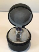 CASED LADIES TAG HEUER WATCH (WL1316) PROFESSIONAL BLUE DIAL