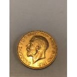 1911 GOLD SOVEREIGN-KING GEORGE V WEIGHT 7.98 GRAMS