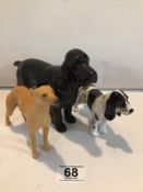 ROYAL DOULTON TERRIER (HN1078) AND TWO BESWICK DOGS.