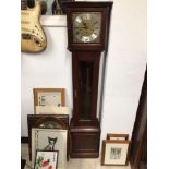 MODERN MAHOGANY GRANDMOTHER CLOCK BY METAMEC WITH WESTMINSTER CHIME