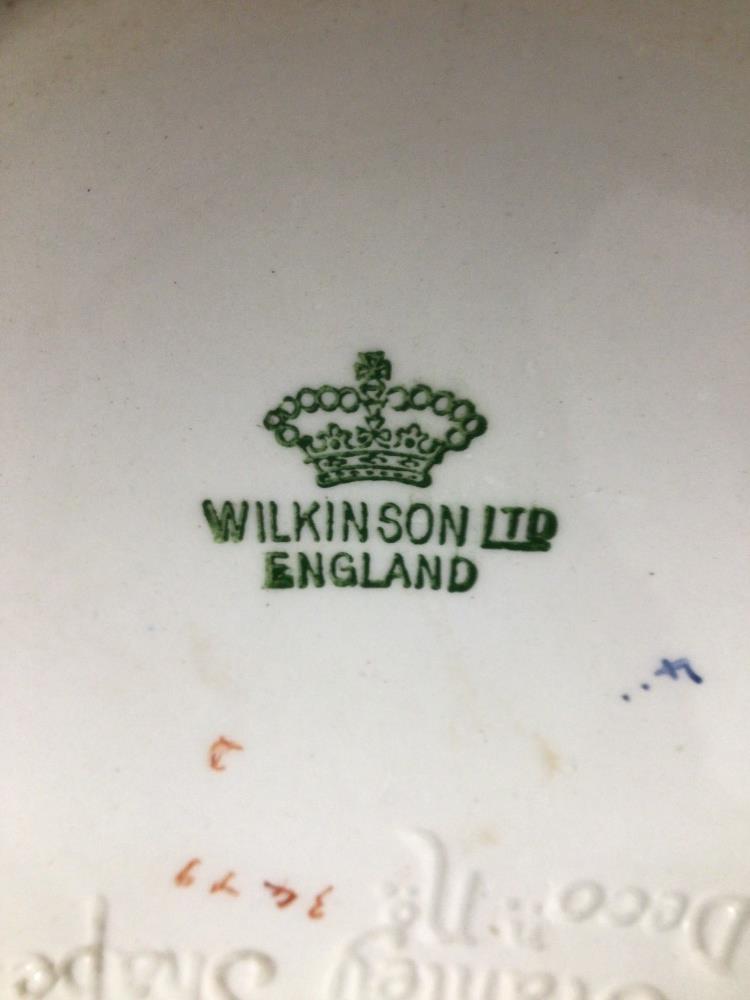 ART DECO STYLED FLORAL DECORATED WILKINSON LTD PITCHER. - Image 4 of 4