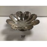HALLMARKED SILVER PEDESTAL BOWL BY HENRY AITKIN 1895, 375 GRAMS