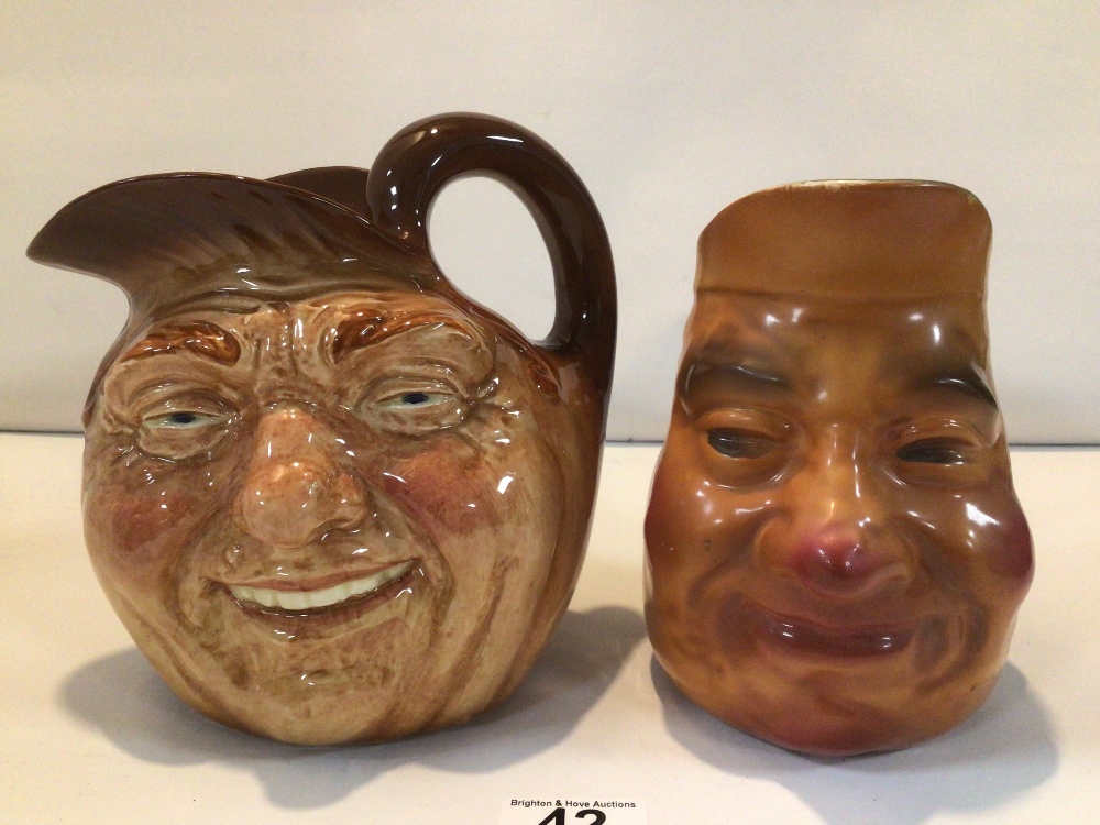 TWO VINTAGE LARGE CHARACTERS / TOBY JUGS. ROYAL DOULTON AND DEVON WARE FIELDINGS. - Image 2 of 5