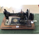 ANTIQUE FRISTER AND ROSSMANN HAND CRANK SEWING MACHINE