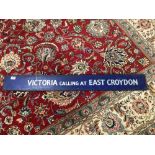 ORIGINAL WOODEN VICTORIA SIGN FROM BRIGHTON RAILWAY STATION 122 X 14CM