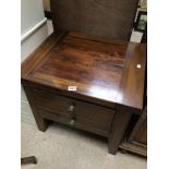 WOODEN TWO DRAWER BEDSIDE CHEST