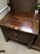 WOODEN TWO DRAWER BEDSIDE CHEST