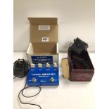 GUITAR- BOXED AND UNUSED FULL-DRIVE 2 MOSFET EFFECT PEDAL WITH A BOXED UNUSED SHADOW ACOUSTIC GUITAR