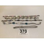 FIVE 925 SILVER BRACELETS