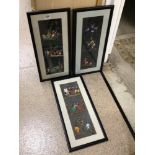 THREE AFRICAN WATERCOLOURS FRAMED AND GLAZED, 61.5 X 21.5CM