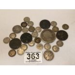 MIXED SILVER CONTENT USED COINAGE 1775 AND MORE