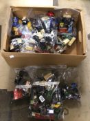 EXTENSIVE COLLECTION OF VINTAGE MODEL DIE-CAST VEHICLES. INCLUDES OXFORD, CORGI, LLEDO, AND MORE.