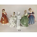 FOUR ROYAL DOULTON FIGURINES, JULIA (HN2705), AMY (HN3316), FAIR LADY (HN2193), MY LOVE (HN2339) AND