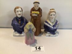 PAIR OF ROYAL WORCESTER LIMITED EDITION BUSTS OF VICTORIA AND ALBERT PLUS, TWO ROYAL WORCESTER
