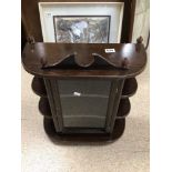 SMALL WOODEN DISPLAY CABINET, 50 X 50CM