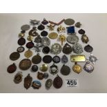 MIXED BADGES INCLUDING MILITARY