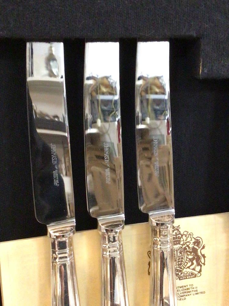 CANTEEN SET OF SILVER-PLATED CUTLERY, ARTHUR PRICE & JOHN MASON. KINGS PATTERN. - Image 4 of 5