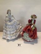 TWO PORCELAIN FIGURINES. ROYAL DOULTON ‘TOP O’ THE HILL’ HN1834 AND ROYAL WORCESTER ‘BELLE OF THE