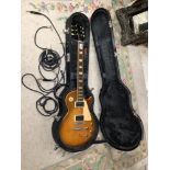 2005 GIBSON LES PAUL CLASSIC 1960 REISSUSE LIGHT BURST FINISH (052370) WITH HARD CASE, LEADS SPARE