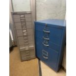 BISLEY METAL FILING CABINETS, 4 AND 15