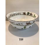 VINTAGE BOWL (HUNTING SCENE BY CROWN STAFFORDSHIRE), 26.5CM DIAMETER