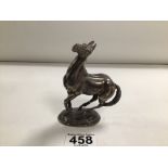 HEAVY 925 SILVER HORSE MARKED TO BASE, 624 GRAMS BY LORNE MCKEAN SCULPTURE