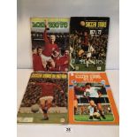 FOUR ‘SOCCER STARS’ (1969-1973), PICTURE STAMP ALBUMS. ALL COMPLETE.