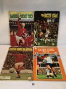 FOUR ‘SOCCER STARS’ (1969-1973), PICTURE STAMP ALBUMS. ALL COMPLETE.