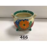 CLARICE CLIFF GAY DAY BIZARRE PATTERN HANDPAINTED POT, 10CM