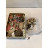 COLLECTION OF MINIATURE PORCELAIN ANIMAL FIGURINES. INCLUDING WADE.