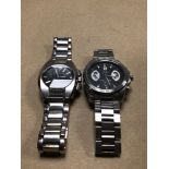 TWO REPRODUCTION GENTLEMAN'S WATCHES, TAG HEUER GRAND CARRERA AND BVLGARI ERGON