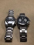 TWO REPRODUCTION GENTLEMAN'S WATCHES, TAG HEUER GRAND CARRERA AND BVLGARI ERGON