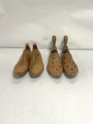 TWO PAIRS OF VINTAGE SHOE LASTS ONE BY ARTHUR JACOBY
