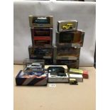 MIXED SELECTION OF MOSTLY BOXED DIE-CAST MODEL VEHICLES. INCLUDES CORGI, DINKY, AND MORE.