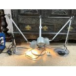 THREE MODERN METAL ANGLEPOISE LAMPS