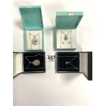 FOUR 925 SILVER NECKLACE PENDANT SETS